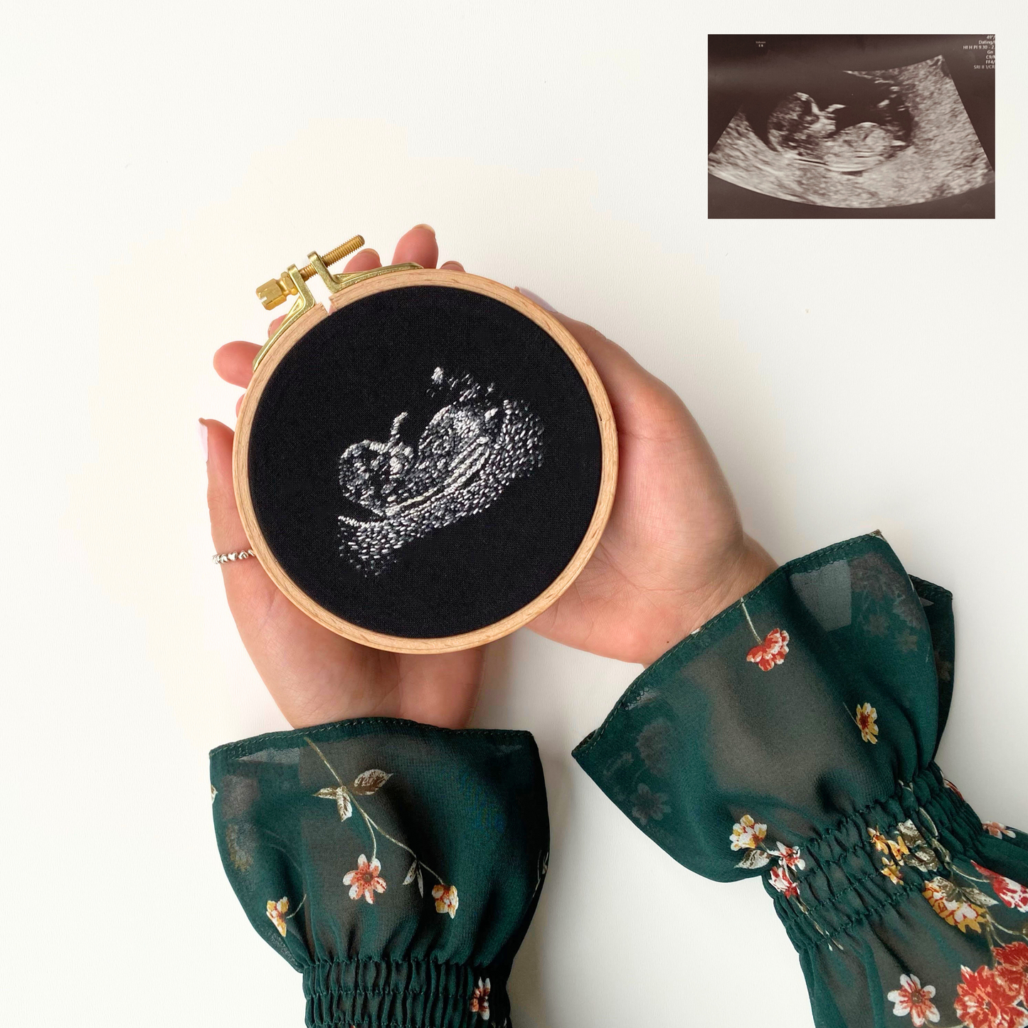 Luxury Baby Scan Embroidery - Small Hoop