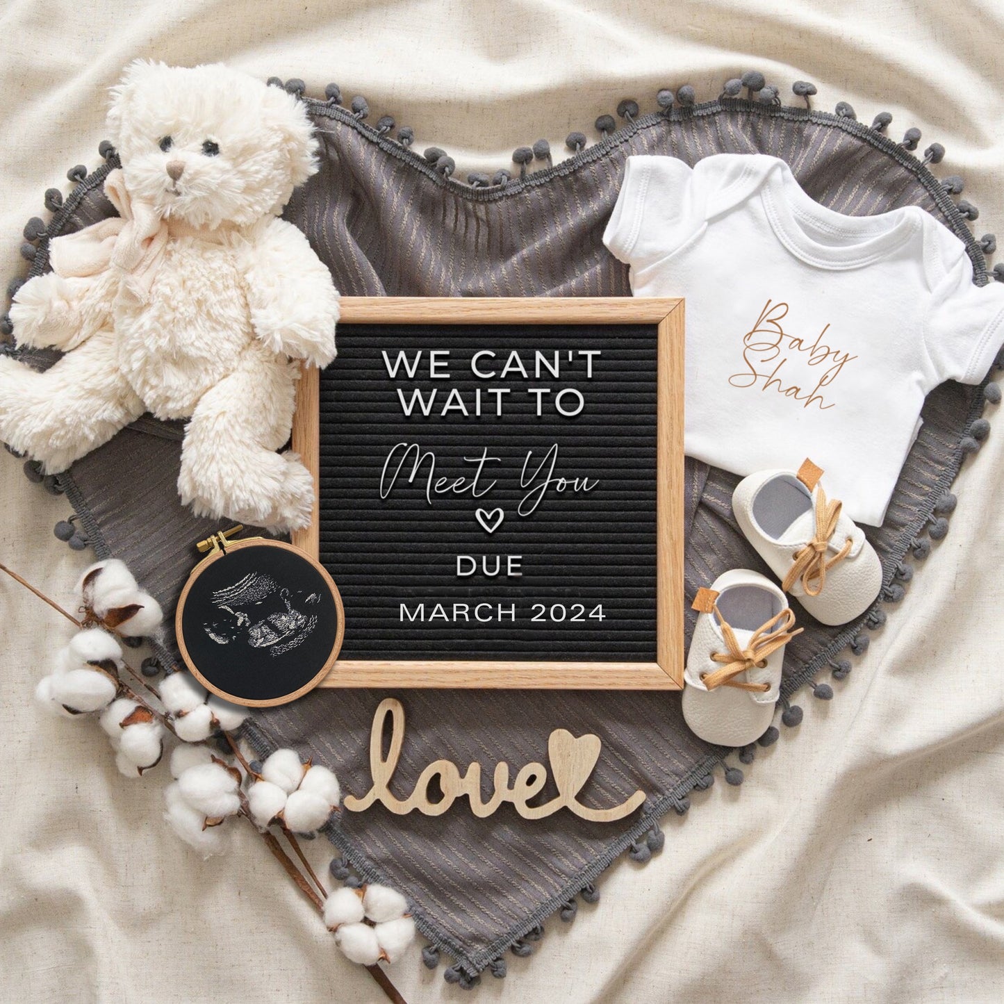 Luxury Baby Scan Embroidery - Small Hoop